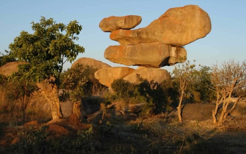 Balancing rock in zimbabwe