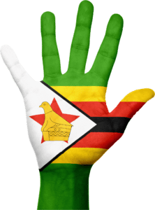 Hand painted with Zimbabwe flag